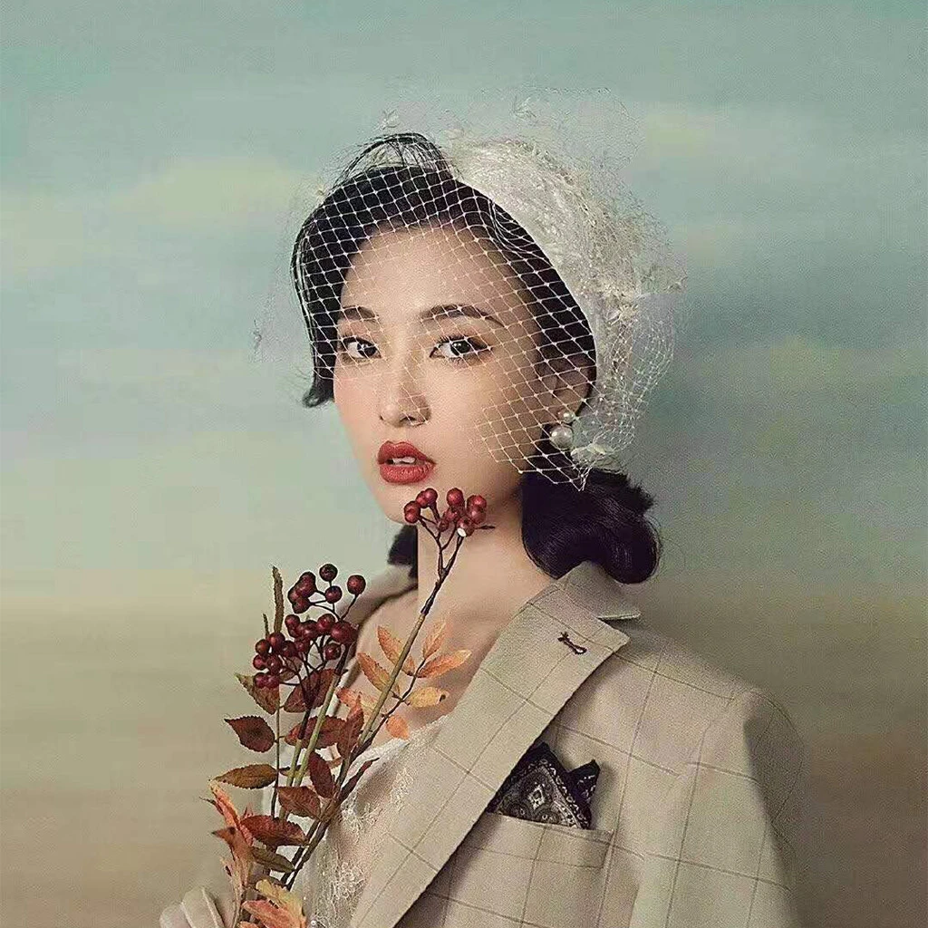 Wedding Hats For Women Vintage Net Bridal Hats Fascinators Accessorie Brides Wedding Birdcage Veil 1001