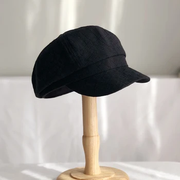 

Beret female tide spring and summer octagonal hat British retro wild painter newsboy hat