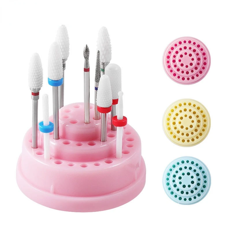 7/10/48gaten Nail Boren Houder Opbergdoos Manicure Container Cuticula Accessoires Acryl Cover Tools - Nail Drill Accessories & Bits - AliExpress