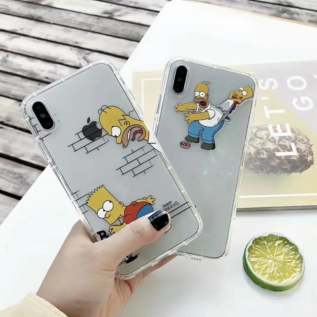 

Cartoon funny Son Simple transparent phone case for iPhone XS MAX XR X 7 8 6SPlus anime soft air pressure protection cover Capa