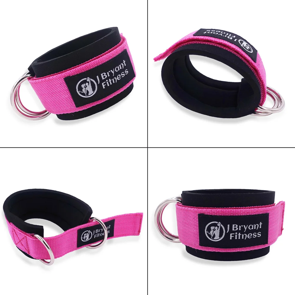Fitness ankle straps ankle straps ankle wrist cuffs Ankle Straps For Cable Machines Double D-Ring Adjustable Neoprene Thick Padded Cuffs to Enhance Abs Glutes Legs Strength Workout