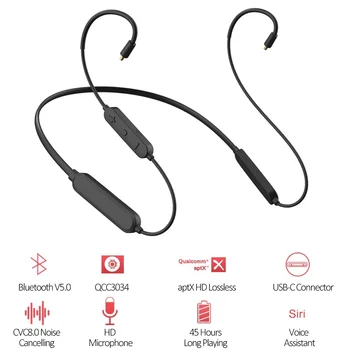 

MMCX Bluetooth Cable Wireless Upgrade Line APTX HD for SE215 535 846 Aptx AAC SBC Gaming Headset for F5 F9PRO UE900 N30