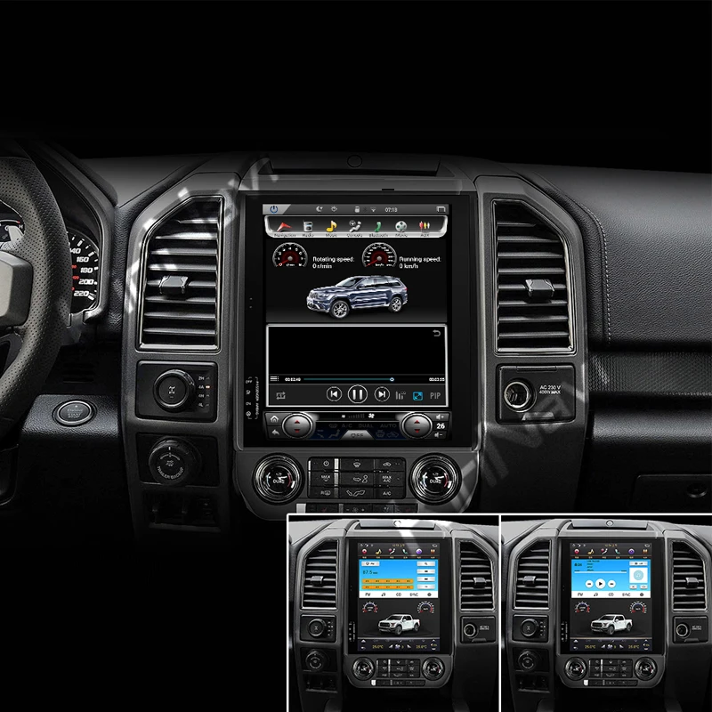 Top KiriNavi Vertical Screen Tesla Style 12.1" Android 8.1 Car Radio For Ford F150 Auto GPS Navigation Car dvd Player WIFI 4G 2015+ 5