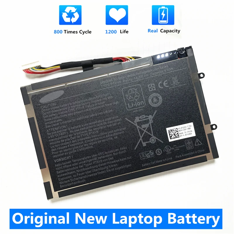 CSMHY Original 14.8V 63Wh PT6V8 Laptop Battery For DELL Alienware M11x M14x R1 R2 R3 P18G T7YJR 8P6X6 08P6X6 | Компьютеры и офис