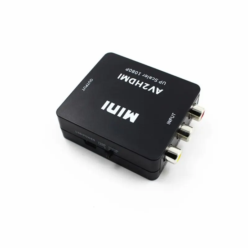Av-hdmi конвертер адаптер AV CVBS 3RCA в конвертер HDMI 1080P видео AV2HDMI конвертер для HDTV PS3 PS4 DVD PC Q84A