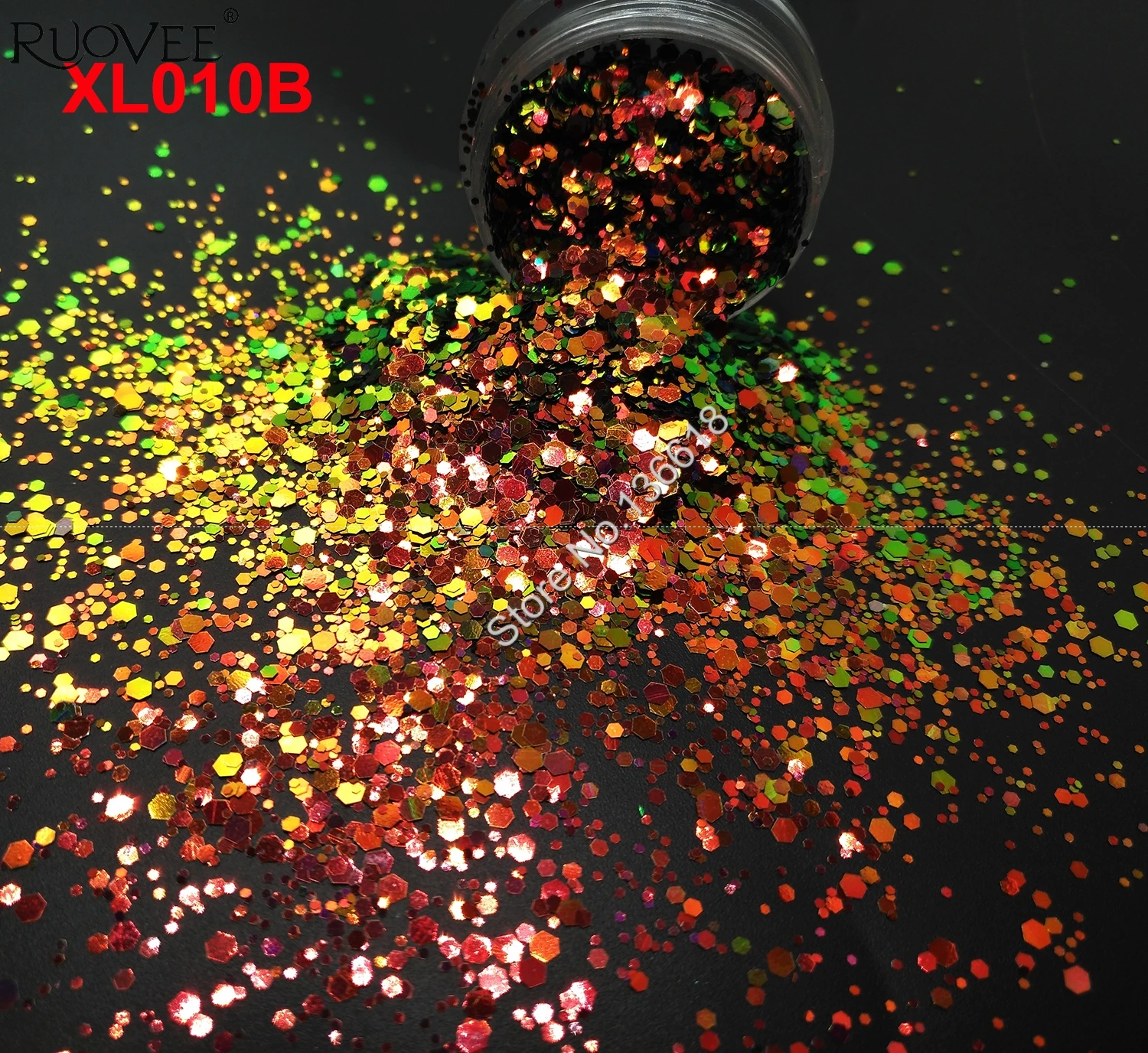 

XL010B-Chameleon Glitter Mixed Metallic Luster Hexagon Shape Nail Art for Craft Decorations Makeup Facepainting DIY Accessories