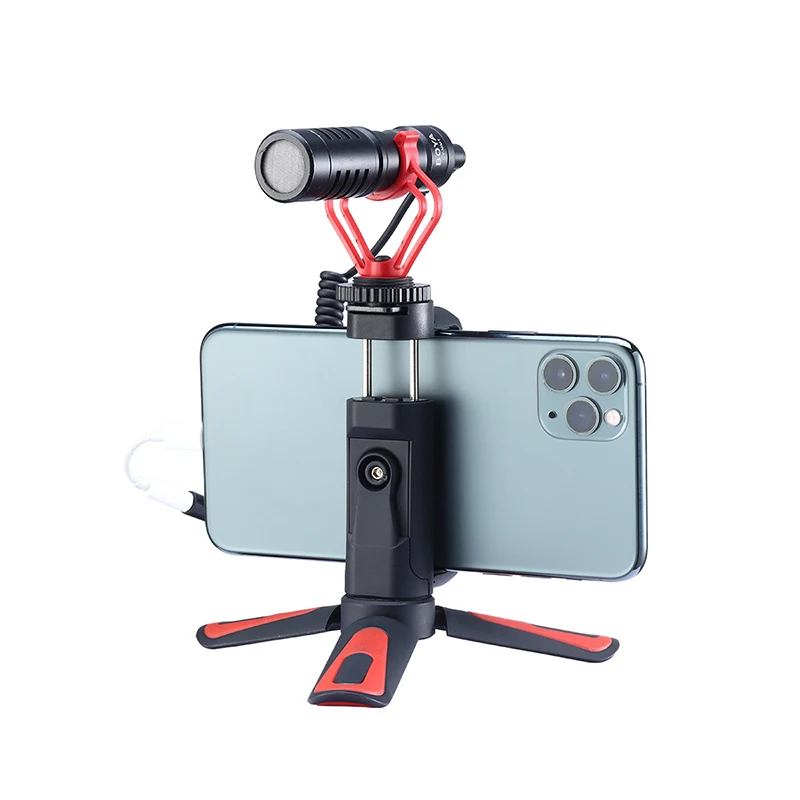 

ST-06 360 Rotation Mini Tripod Vlogging Phone Mount Holder 1/4" Cold Shoe for Microphone Vlog Smart Phone Portable Tripod