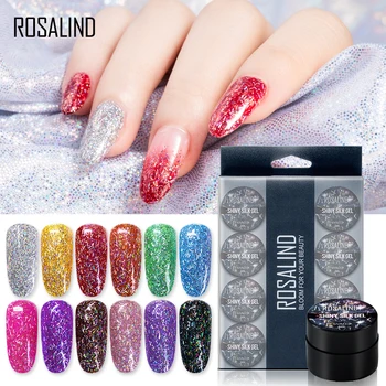 

ROSALIND Shiny Spark Gel Nail Polish Set&Kits All For Manicure Nail Art Platinum Gel Semi Permanent 5ml Hybrid Varnishes Kit