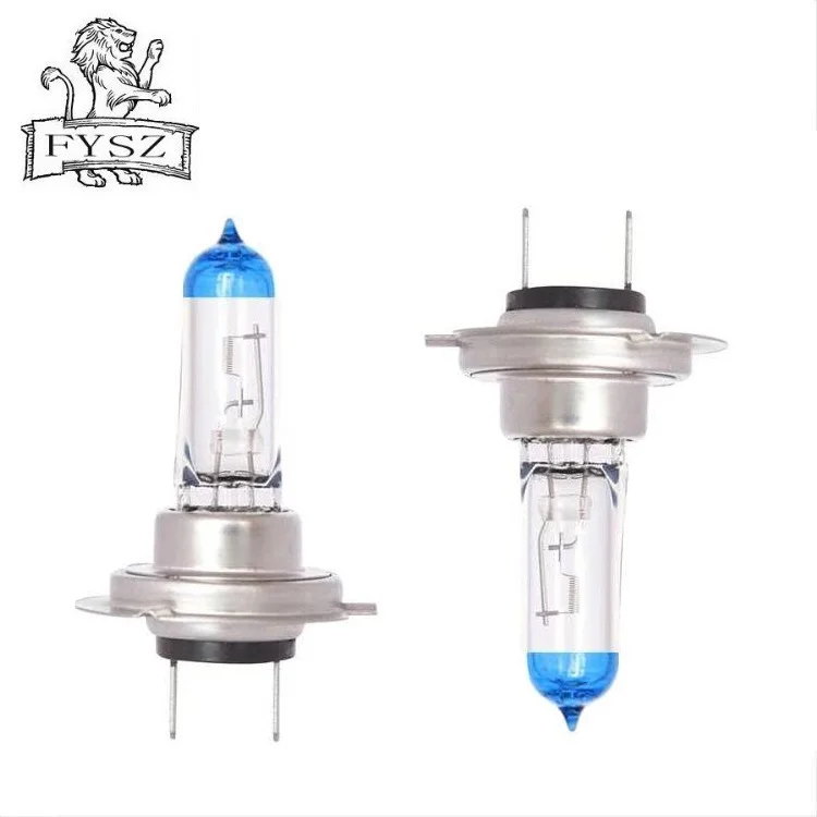 2 шт H7 12V 55W 2400lm 4300-5000K автомобильные фары супер яркие галогенные фары белый-синий+ серебристый