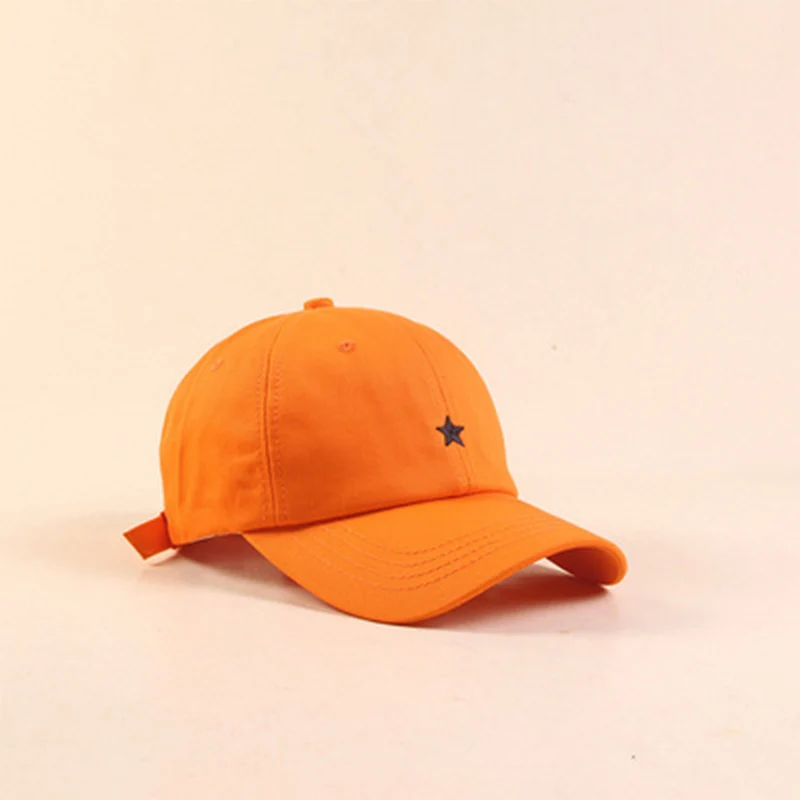 orange Новые модные бейсбольные кепки со звездами и вышивкой для мужчин и женщин, уличная шляпа для папы, пара, повседневные Высококачественные кепки в стиле хип-хоп кости - Цвет: orange