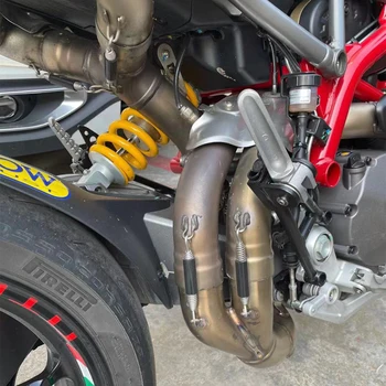 For Ducati Hypermotard 950/950 SP 2019-2021 Delete Catalyst Modified Motorcycle Mid Exhaust Pipe Slip On Original Muffler Pipe - - Racext 7