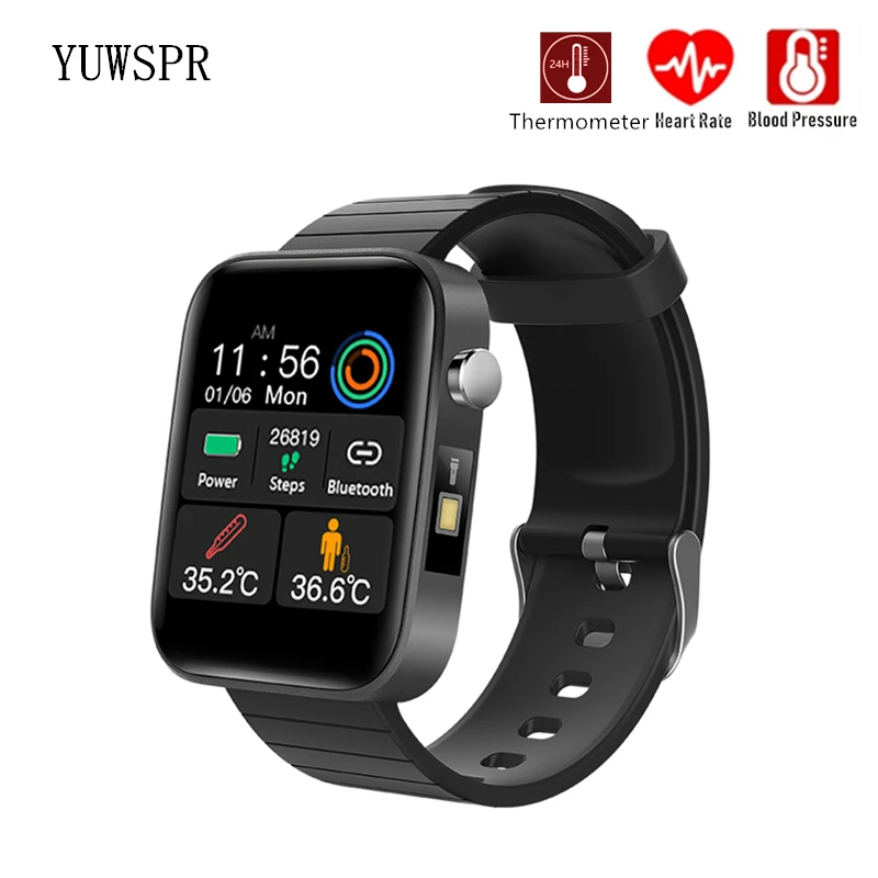 Smart Watches Measure Body Temperature Heart Rate Blood Pressure Monitor Healthy Tracker Sports Watch with ECG PPG SPO2 T68