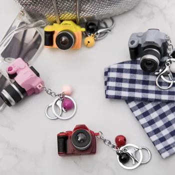 

10PCS Fashion SLR Camera Car Keychain LED Light Sounds Keyring Key Chain Ring Flashlight Pendant Auto Accessory Creative Gift