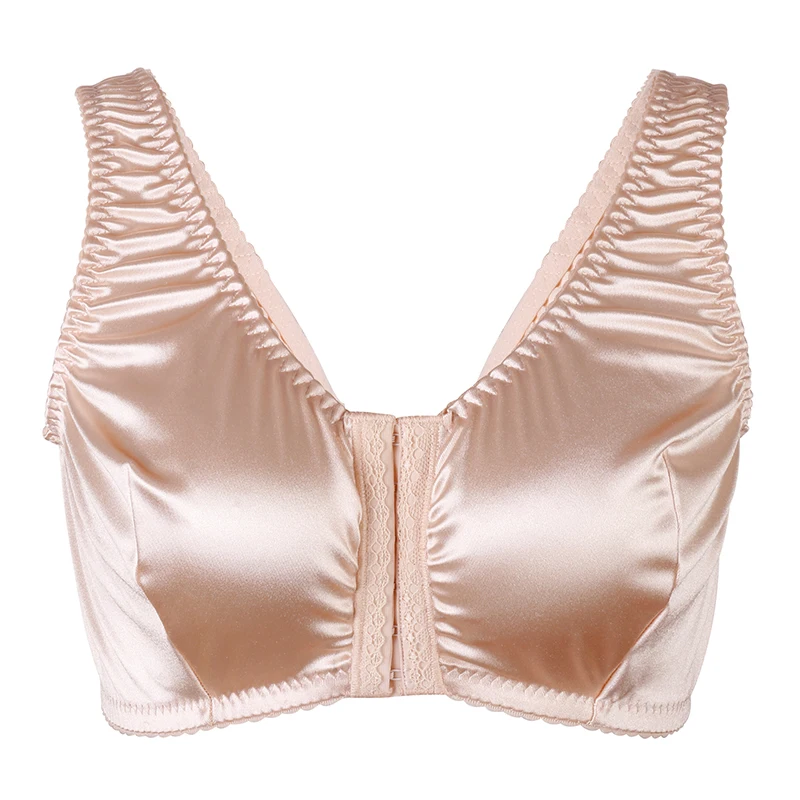 Ladies Wire Free Plus Size Bra Full Cup Minimizer Bra Front Closure Non-padded Big Size 36 38 40 42 44 46 48 B C D DD