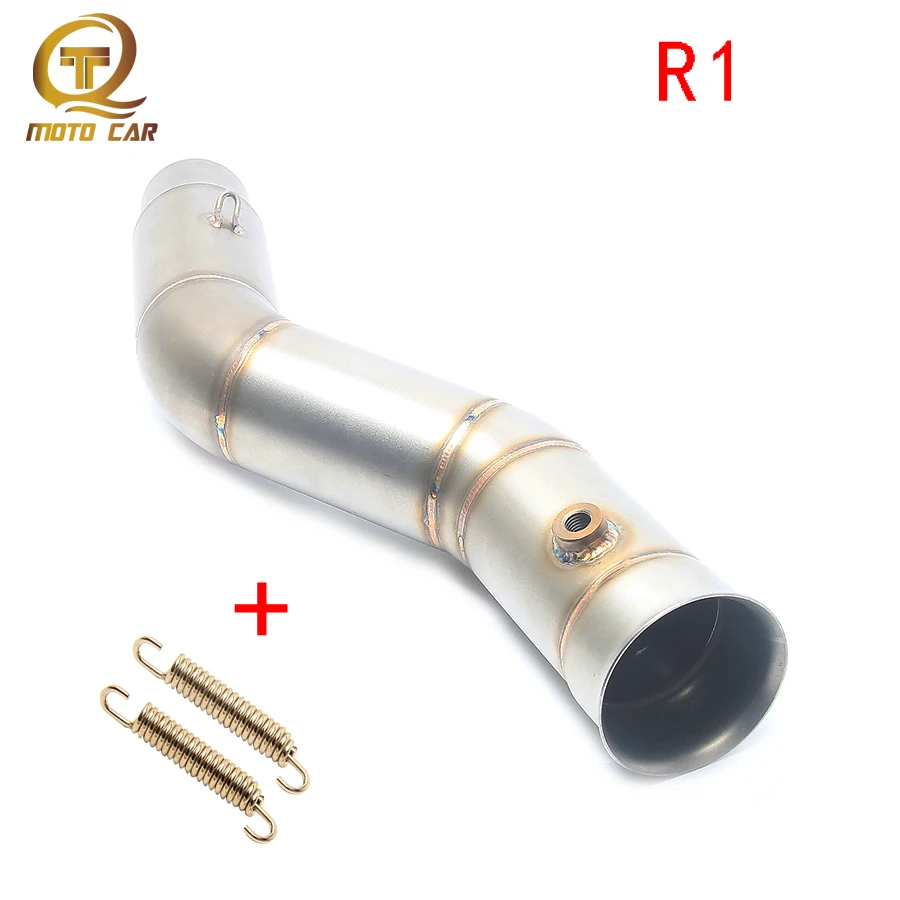 

Motorcycle Mid Tube Side Connect Link Pipe Escape Muffler for Yamaha YZF R1 Exhaust 2009 2010 2011 2012 2013 2014 Exhaust System