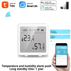 TUYA WiFi Temperature And Humidity Sensor Ultra-low Power Consumption With LCD Screen Display Alarm Push Smart Life