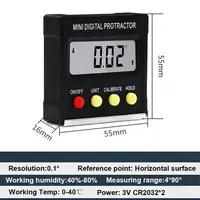 New 3 In 1 360° Electronic Digital Level Box Protractor Magnetic Base Angle Finder Bubble Backlight Angle Ruler Measuring Tools 2