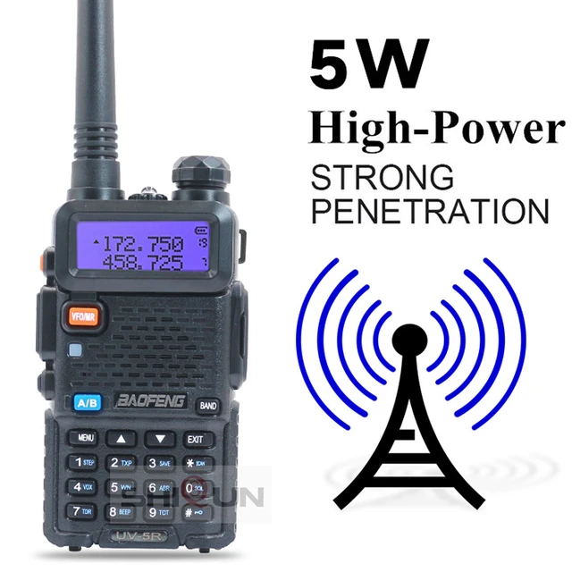 BAOFENG UV-5R PLUS VHF UHF DOUBLE BANDE ÉMETTEUR-RÉCEPTEUR RADIO AMATEUR  BIDIRECTIONNEL TALKIE