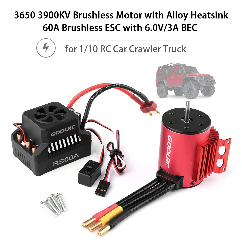 Для 1/10 RC автомобиль гусеничный GoolRC 3650 3900KV 4300KV бесщеточный двигатель с радиатором
