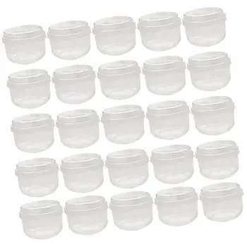 

50pcs Plastic Pudding Cups Kitchen Baking Pudding Jelly Cups With Lids High Temperature Resistant Japenese Pudding Beaker Cocina