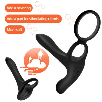 Penis Ring Vibrator Toy Vaginal G-Spot Stimulator Penis Cock Ring  Help Erection Delay Ejaculation Erotic Adult Sex Toys For Men 6