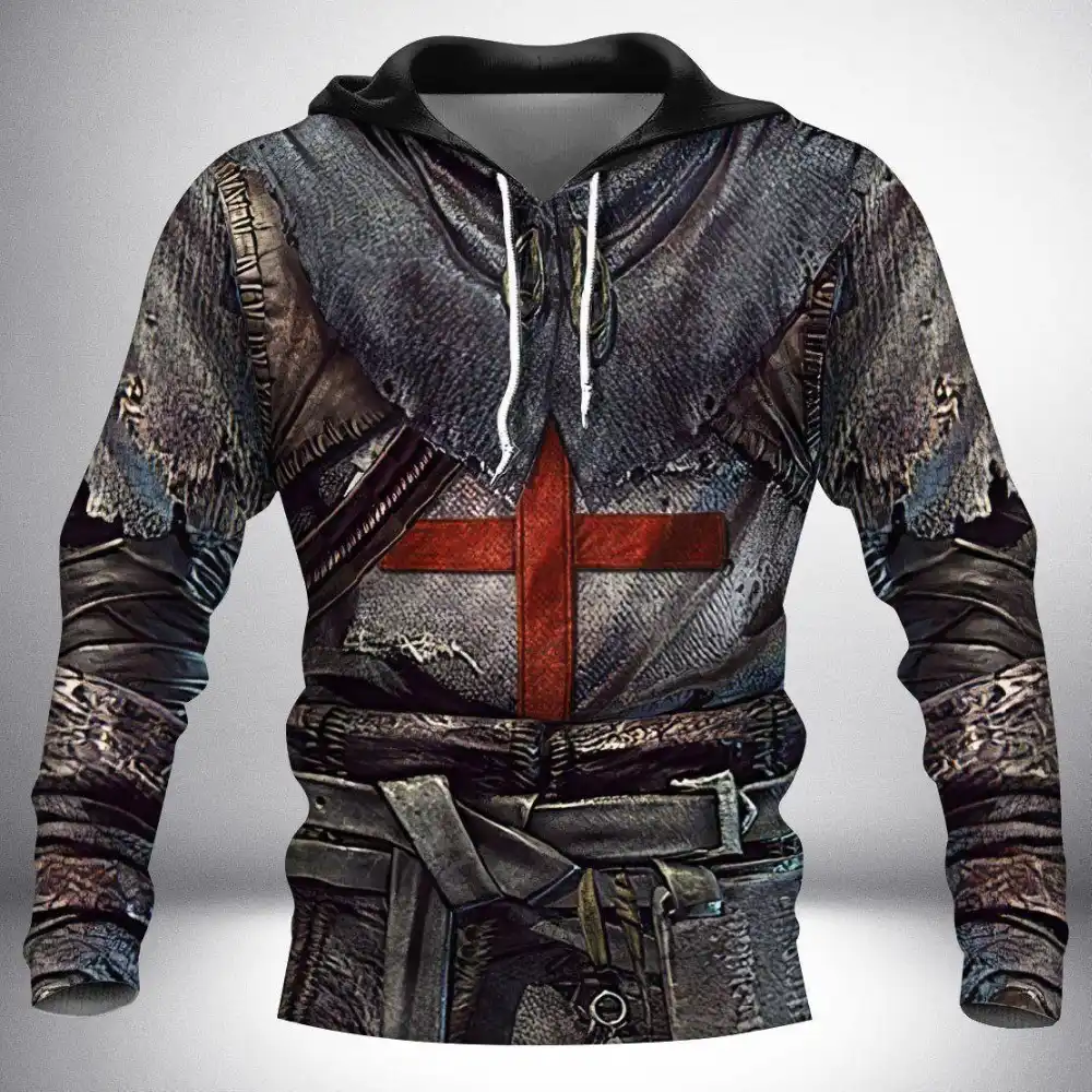 knight medieval armor print hoodie
