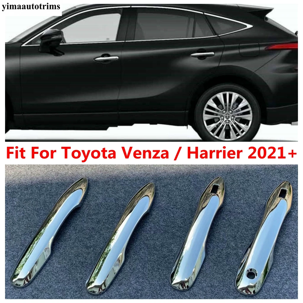 

For Toyota Venza / Harrier 2021 2022 2023 Car Door Handle Decoration Protective Cover Trim Auto ABS Chrome Accessories Exterior