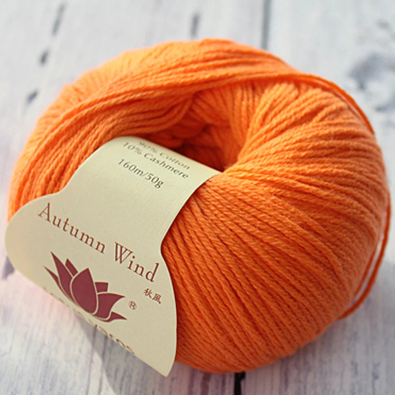 50g Cotton Yarn Cashmere Blended Hand Knitting Crochet Fingering Weight For Garments Soft Baby Clothes 3