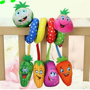 

Baby Rattles Stroller Toys Lovely Vegetables/Watermelon Model Infant Bed Hanging Toys Newborn Mobile Baby Kids Educational Toys