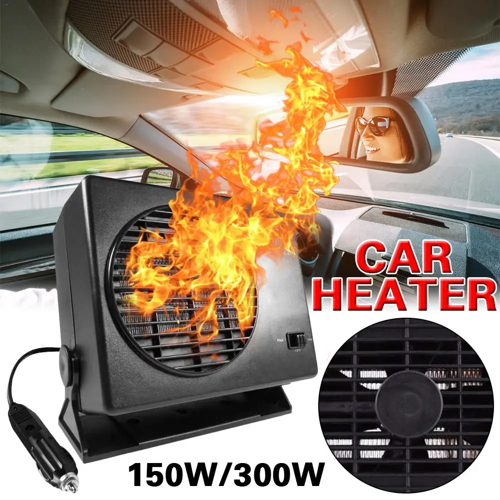 

Ceramic Auto Car Truck Auto Heater Hot Cool Fan Heater Portable Window Defroster 12V Vehicle Heater Warmer Fan 150W 300W