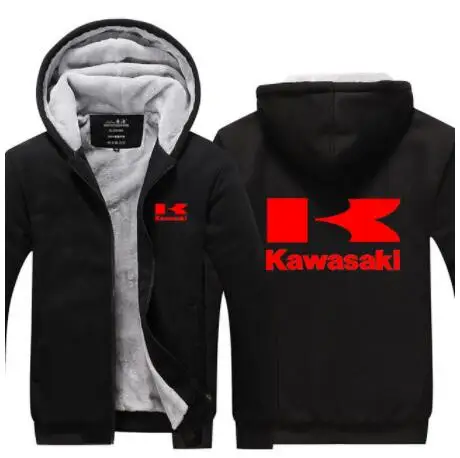 5 цветов,, зимняя Толстовка для мотогонок, свитер для Kawasaki, куртка для внедорожника, мужское повседневное пальто, пуловер, шерстяная куртка с подкладкой X - Цвет: 1