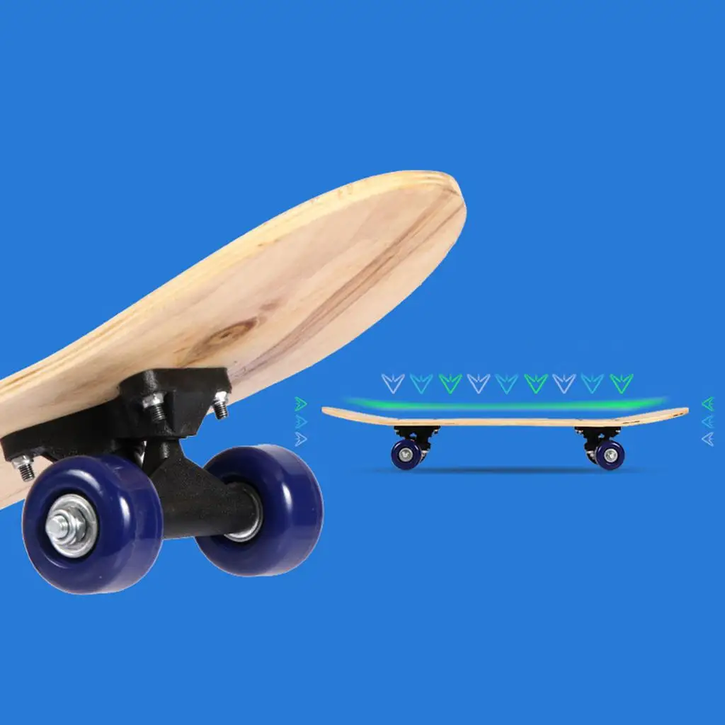 Kids Teens Skateboard Blank DIY Painting Blank Deck 60x15cm Cruiser Skating Maple Wood Longboard Sliding Road Skating