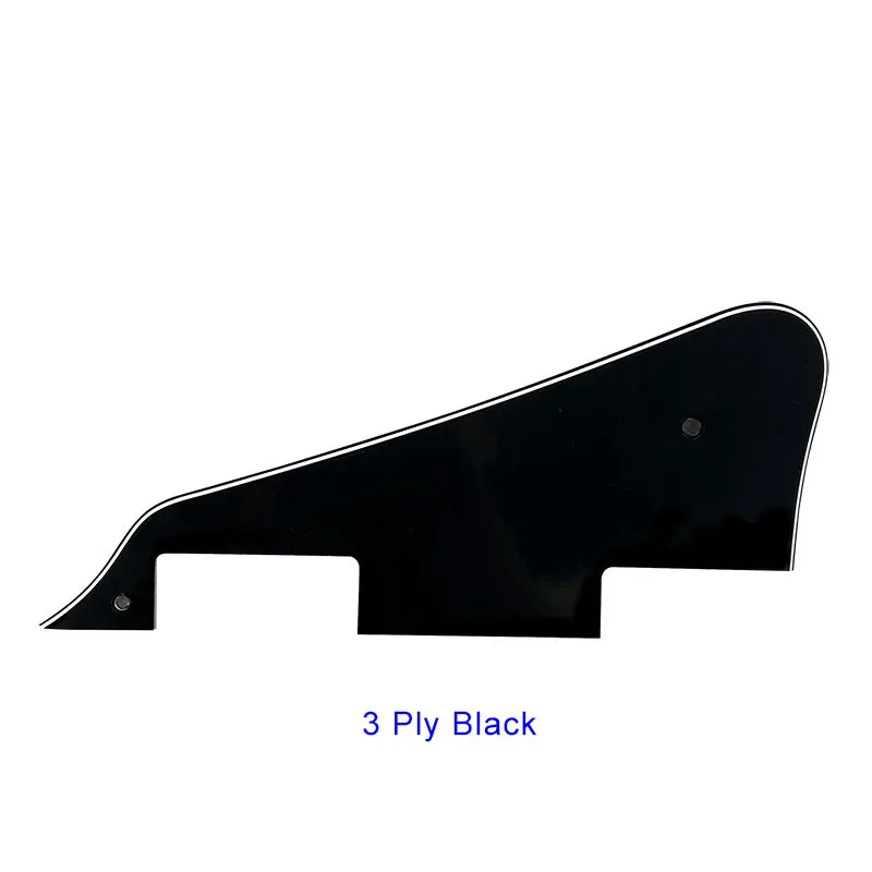 3 Ply Black Pleroo гитарные части для 2 Винты для отверстий Les Paul гитарные накладки для царапин пластины много цветов - Цвет: 3 Ply Black