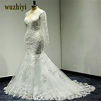 Wuzhiyi 2019 высокое качество свадебное платье длинное роскошное vestido de noiva Бисероплетение Кристалл халат de soiree мягкое кружевное удобное платье