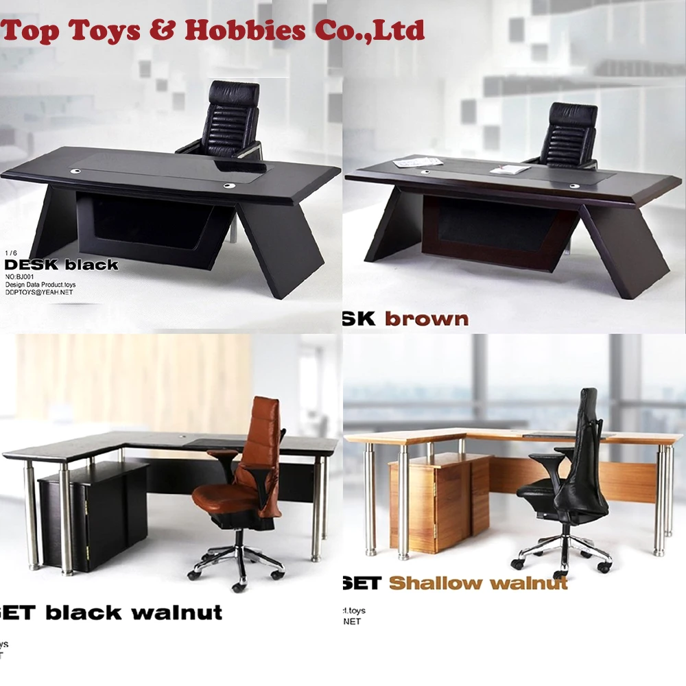 

1/6th Furniture Model 1/6 Scale Boss Work Scene Accessories Desk Set Boss Chair and Desk Model for 12'' Action Figure