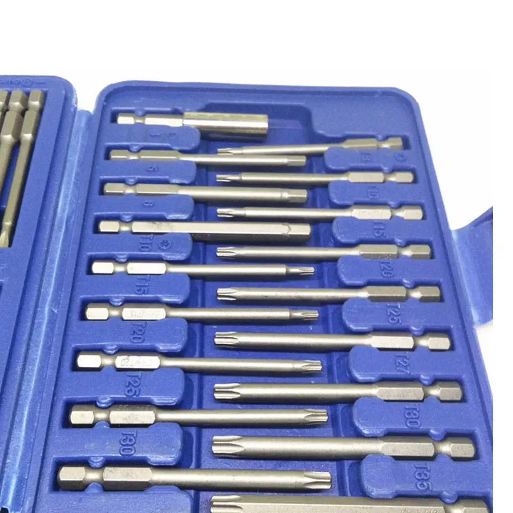 51 шт. удлиненный Набор отверток для Безопасности Torx Star Hex Spline ручные инструменты u