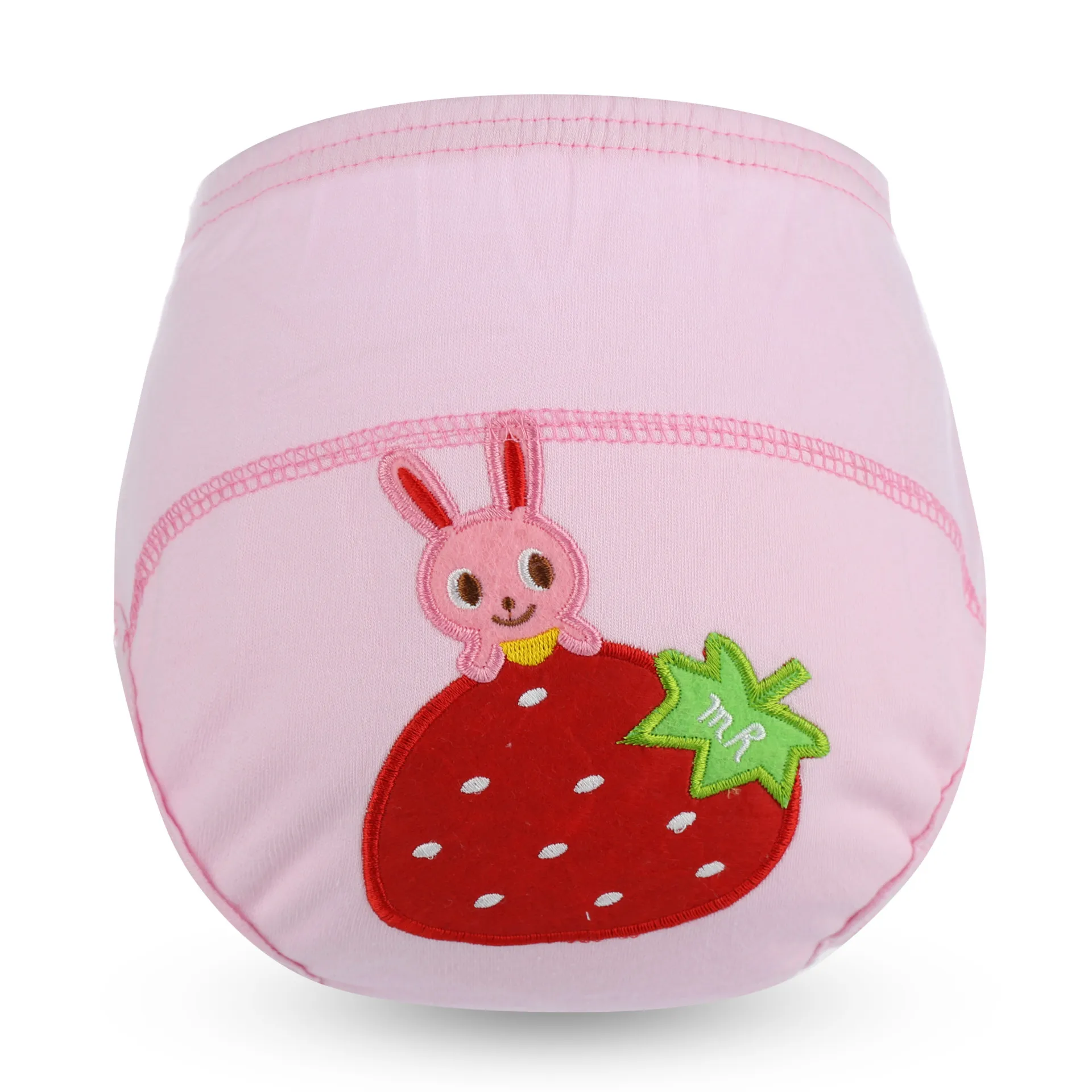 strawberry 1 pc Детские обучающие Штаны из хлопка с вышитыми героями мультфильмов, мягкие и дышащие водонепроницаемые штаны для мальчиков и девочек - Цвет: strawberry 1 pc
