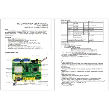 

Arcade Game RGB/CGA/EGA/YUV To Dual VGA HD Video Converter Adapter Board GBS-8220
