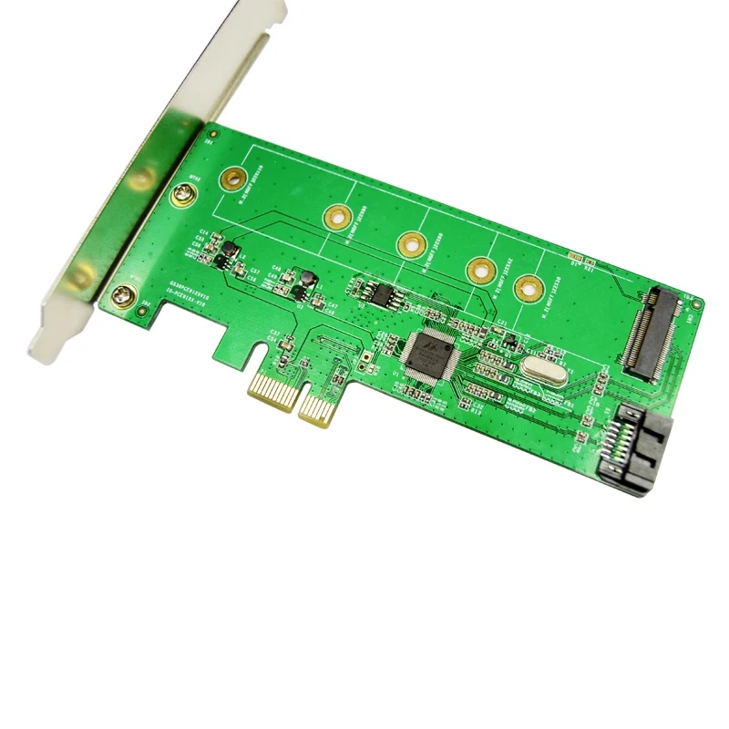 PCI-E к M.2 NGFF+ SATA 3,0 6 ГБ карта Гибридный HDD SDD контроллер Поддержка RAID 0 1