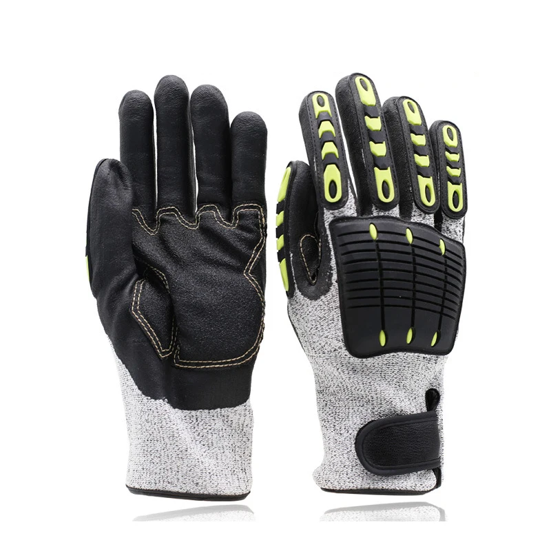 

Cut Resistant Gloves Anti Impact Vibration Oil GMG TPR Safety Work Gloves Anti Cut Proof Shock Mechanics Impact Resistant