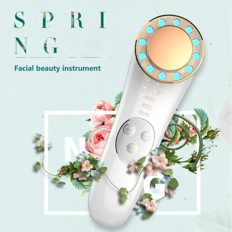 

USB Charging 8 in 1 EMS Radio Frequency LED Photon Face Skin Rejuvenation Remover Wrinkle Face Deep Cleaning Beauty Device