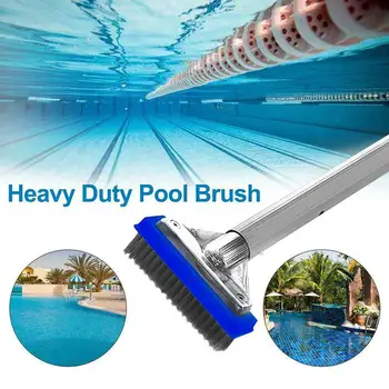 

New 5-Inch Swimming Pool Wire Brush Cleaning Equipment Heavy Duty Cleaner Broom Curved Tool Pool Brush