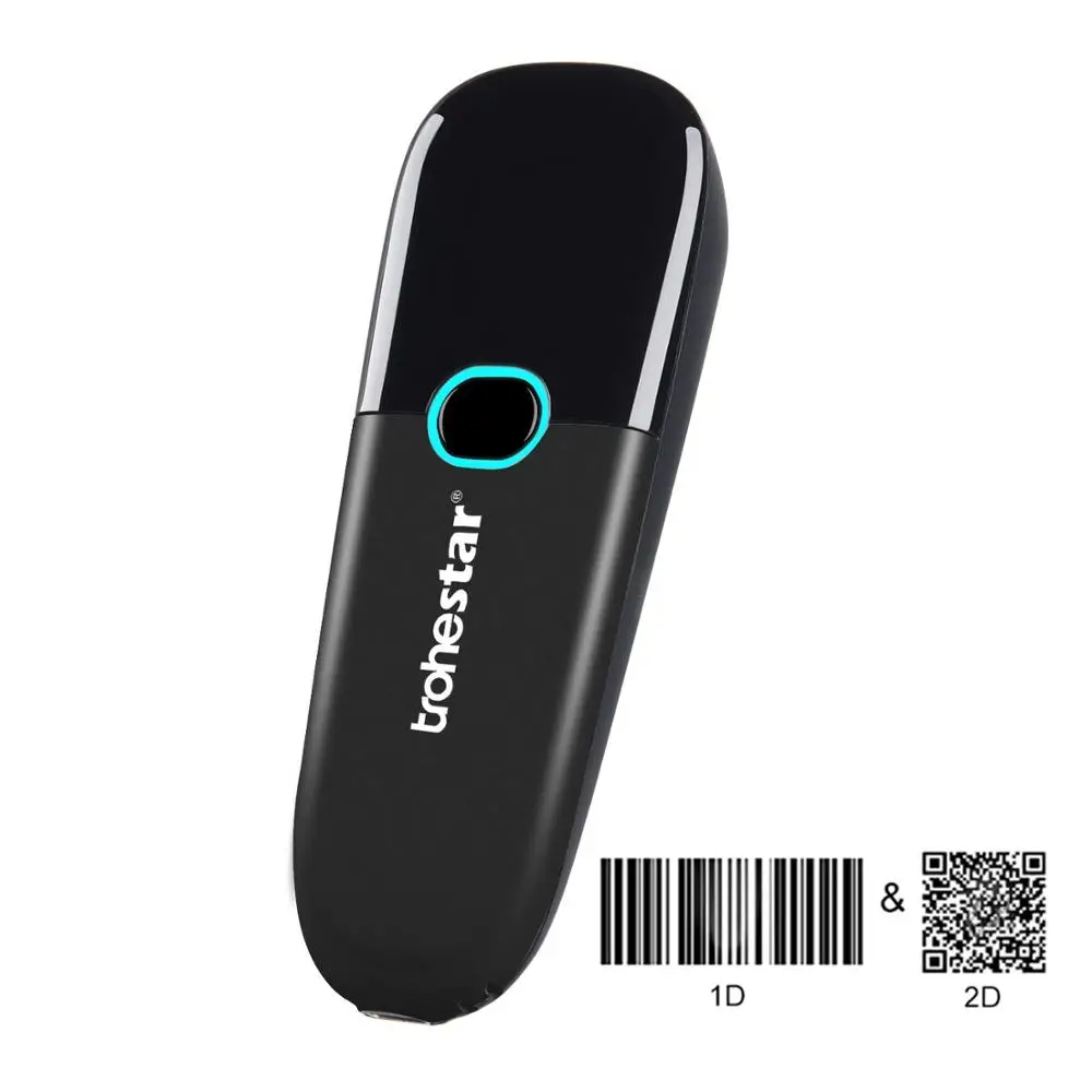 cam scanner Trohestar Barcode Scanner 1D/2D Wireless Bar Code Reader 2.4G Bluetooth-compatible Scanner Barcode for IOS Andrioid scanner for pc Scanners