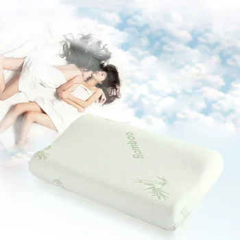 

Bamboo fiber slow rebound memory pillow neck pillow sweat absorption health care single wave pillow core gift