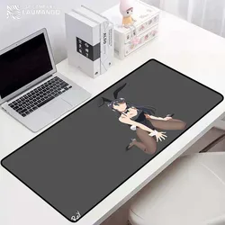 Coelho menina sakurajima mai bonito mouse almofada kawaii computador mousepad empresa tapete de mesa gaming teclado pc tapete mausepad almofadas