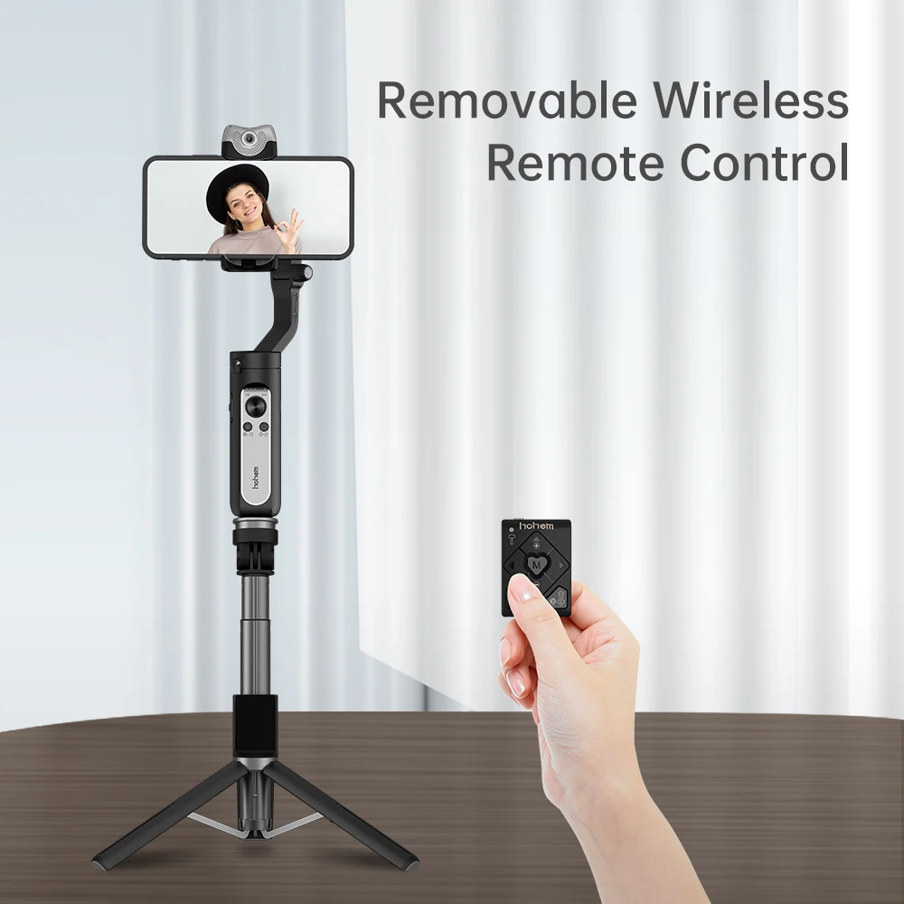 Tripé com Kit de Controle Remoto para Isconstante 3 em 1 Hohem Telefone Selfie Vara Extensível Retrátil Estável Design Compacto v2 - x2 - Image 3