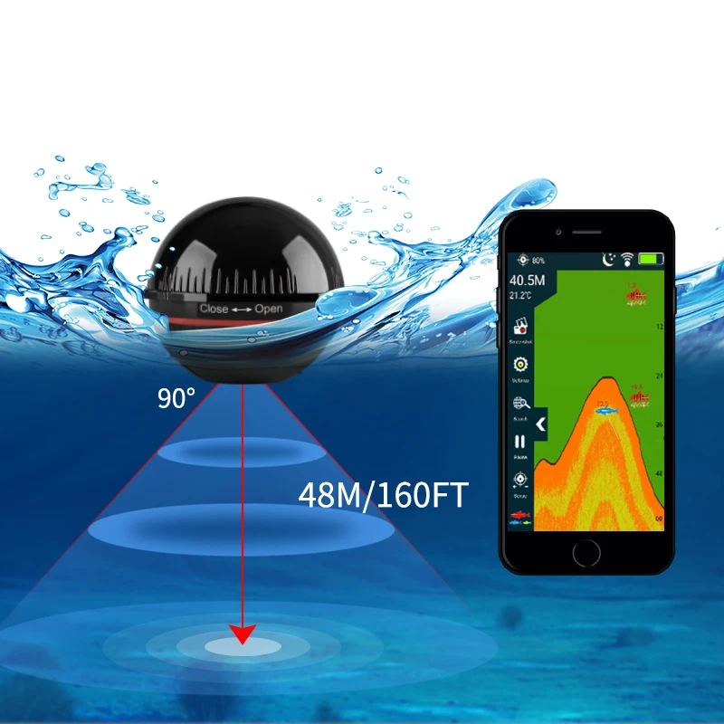 Sonar Ikan Finder Untuk Memancing Bluetooth Kedalaman Sonar Sounder Fishfinder Untuk Ios Iphone Android Danau Laut Memancing Fish Finders Aliexpress