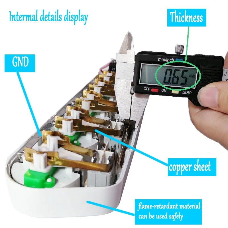 Штепсельная вилка европейского стандарта, 6 розеток, мощность 250 в 16 А, силовая лента, штепсельная вилка европейского стандарта, штепсельная вилка, сетевой адаптер, удлинитель 1,5 м 2,5 м Независимый выключатель