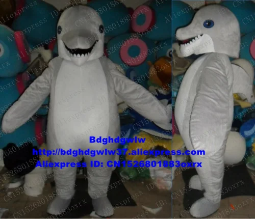Grey Dolphin Porpoise Sea Hog Delphinids Whale Cetacean Mascot Costume Cartoon Character Crew Cabaret Opening Session zx1796 |