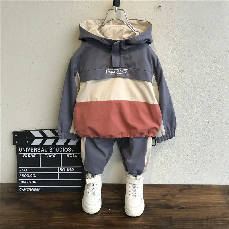 

Plus Velvet Boys Girls Set (Hoodies+Pant)warm Winter Clothing Baby Autumn Korean Version Fashion Letter Set 2019 New